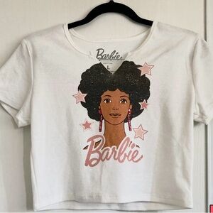 NWOT Urban Outfitters White Barbie Graphic Crop T-Shirt